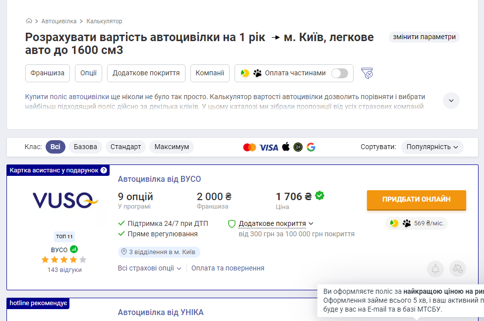 автоцивілка Hotline