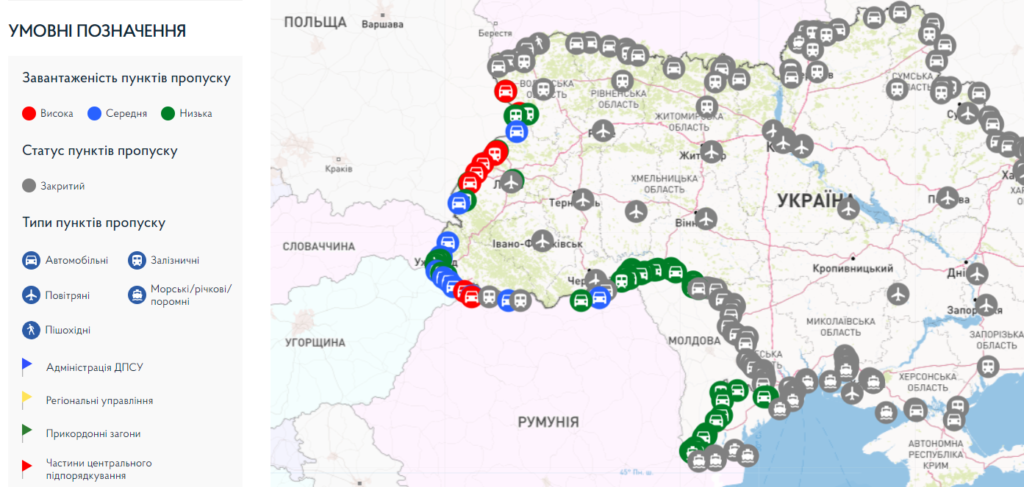 виїзд за кордон. інтерактивна мапа