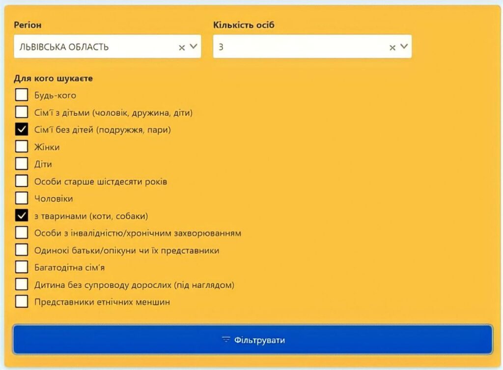 Прихисток пошук
