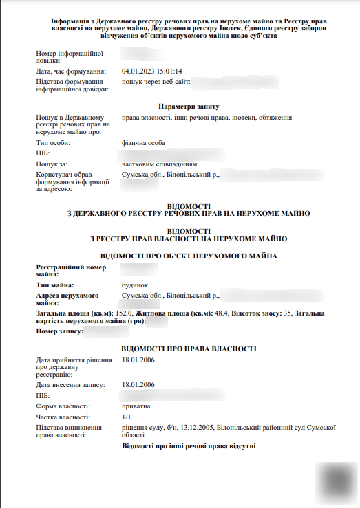 довідка з Державного реєстру речових прав - як отримати
