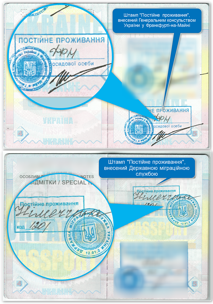 Штамп проживання за кордоном