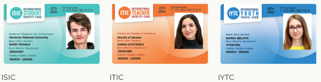 Чим відрізняється Isic-card від IYTC-card та ITIC-card