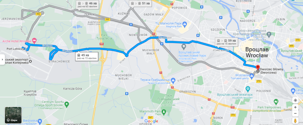 Аеропорт Вроцлав. Маршрут автобусу №106. Як доїхати в 2023 році