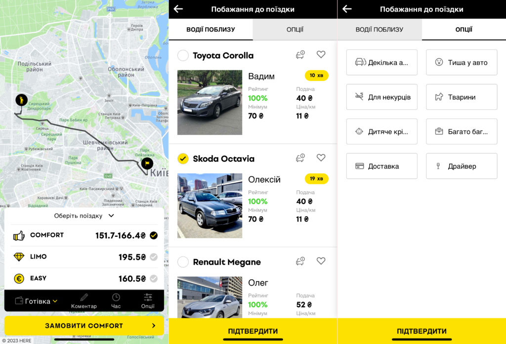 Таксі в Києві HOPIN