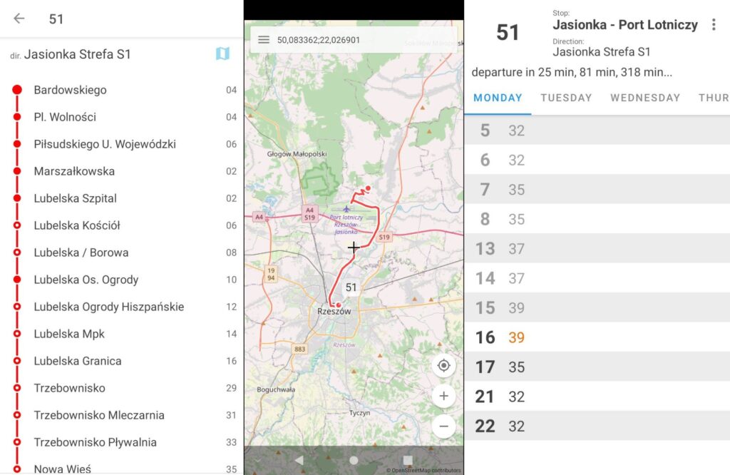 Громадський транспорт Жешува. Застосунок mobileMPK