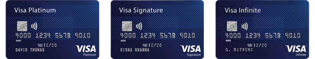  Visa Platinum, Signature, Infinite