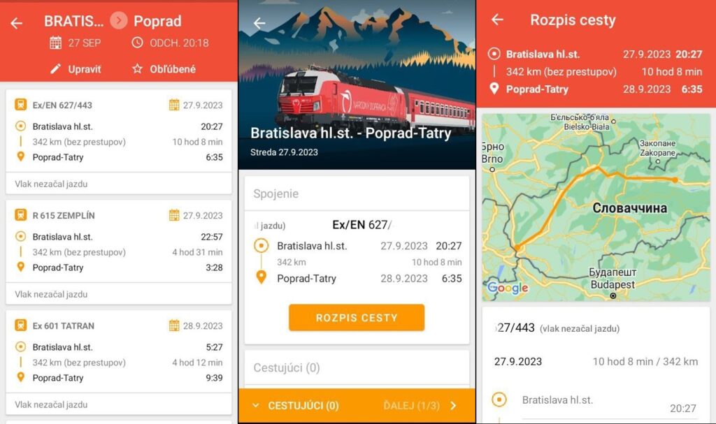 Як придбати квиток на потяг у Словаччині?