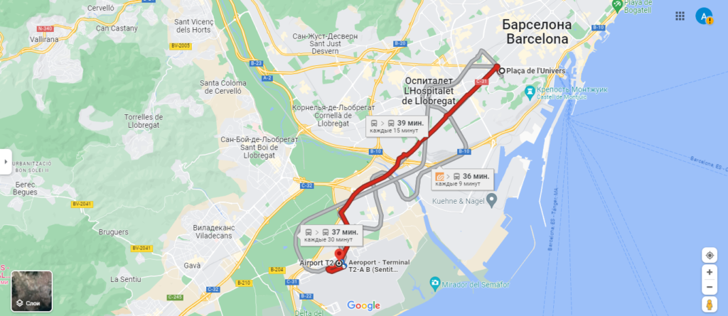 Міський автобус до аеропорту Барселони