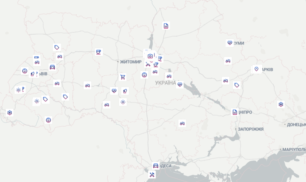 Як працює інтерактивна карта ветеранського бізнесу