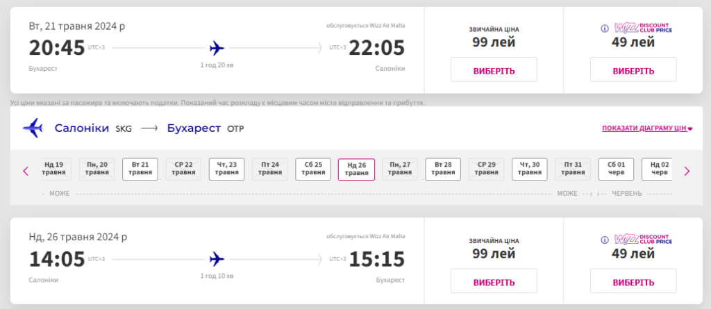 Авіакитки з Бухаерста у Грецію