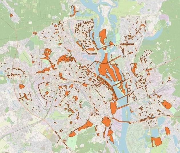 Карта заборон паркування електросамокатів у м.Київ
