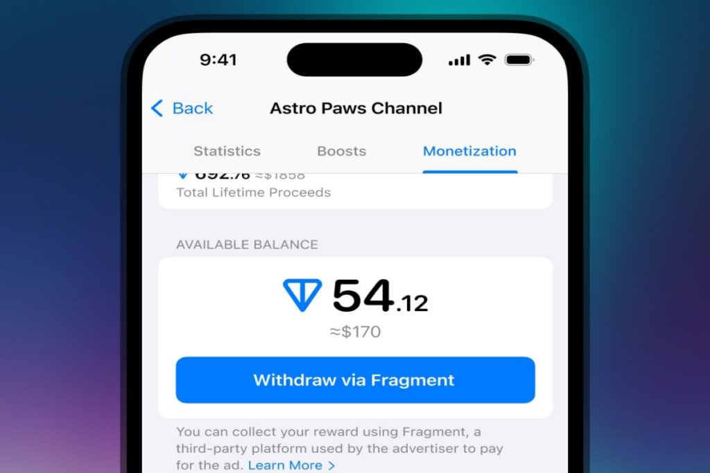 Дохід від рекламии Telegram