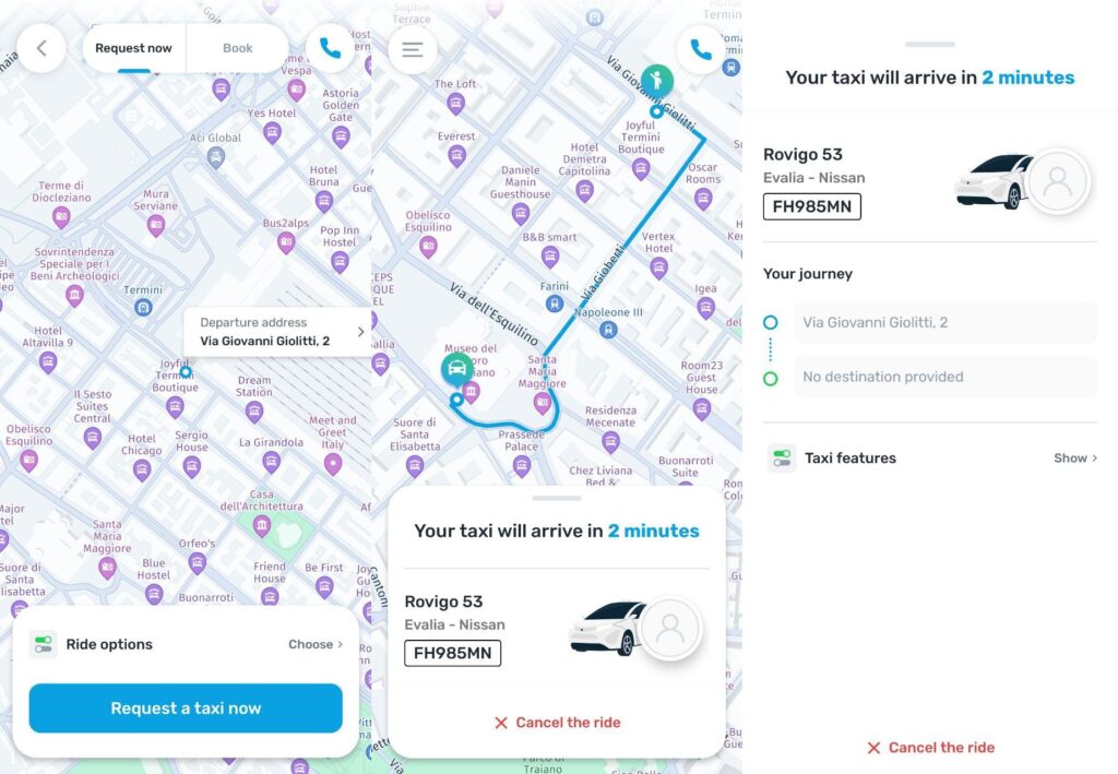 Сервіси таксі в Італії