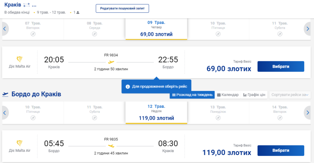 З Кракова у Францію