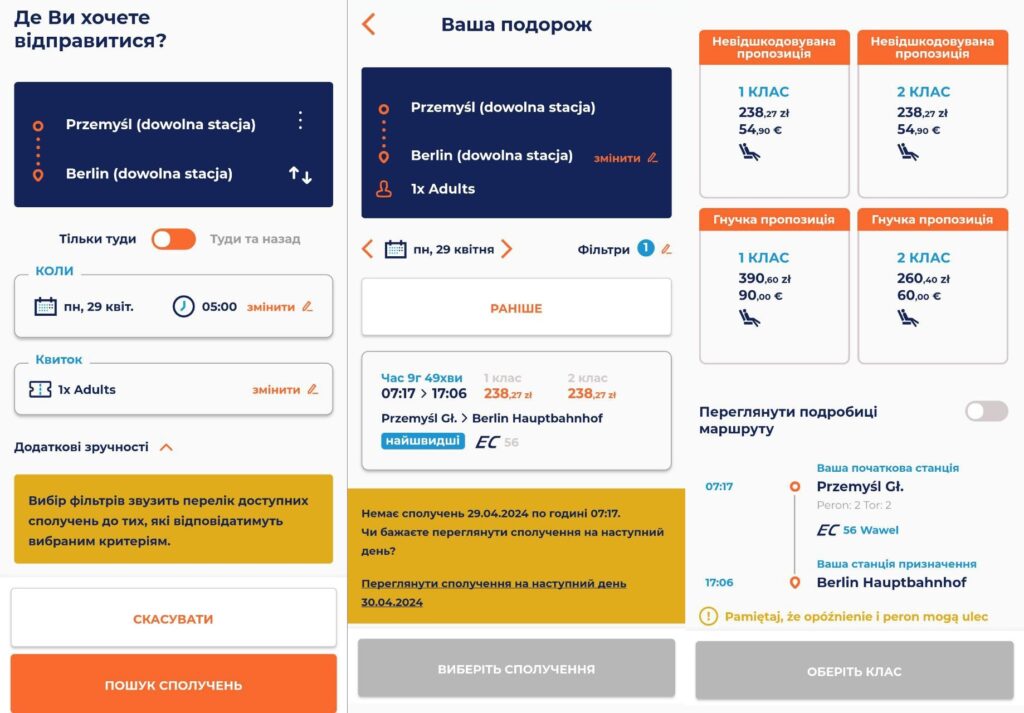 Перемишль-Берлін: розклад поїзда