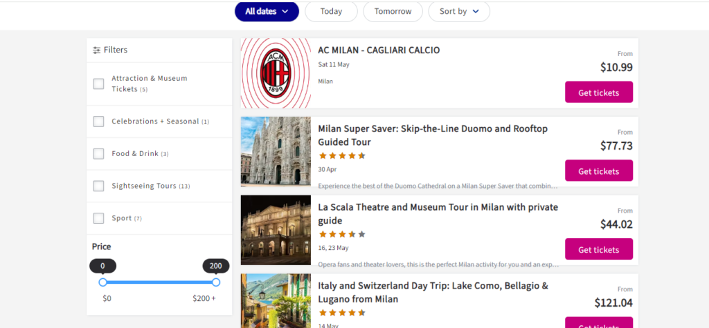 Wizz Air Experiences: квитки у Мілані