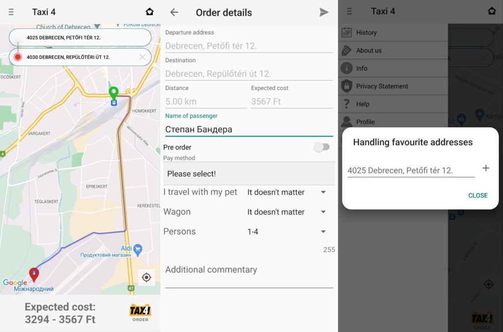 Сервіси таксі у Будапешті