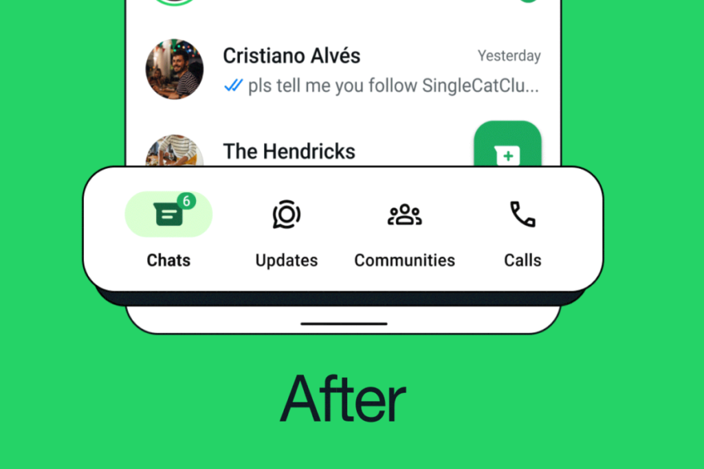 Зміна навігації у WhatsApp