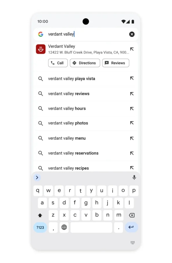 Функція дзвінка у пошуку в Chrome