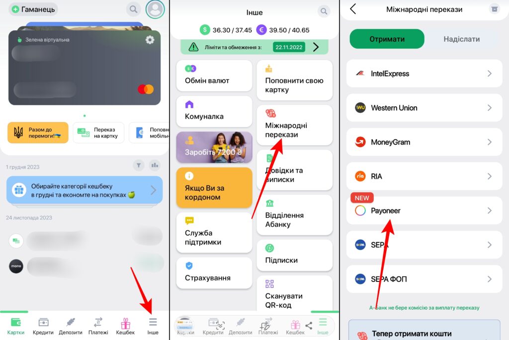 Як вивести кошти з Payoneer через Абанк