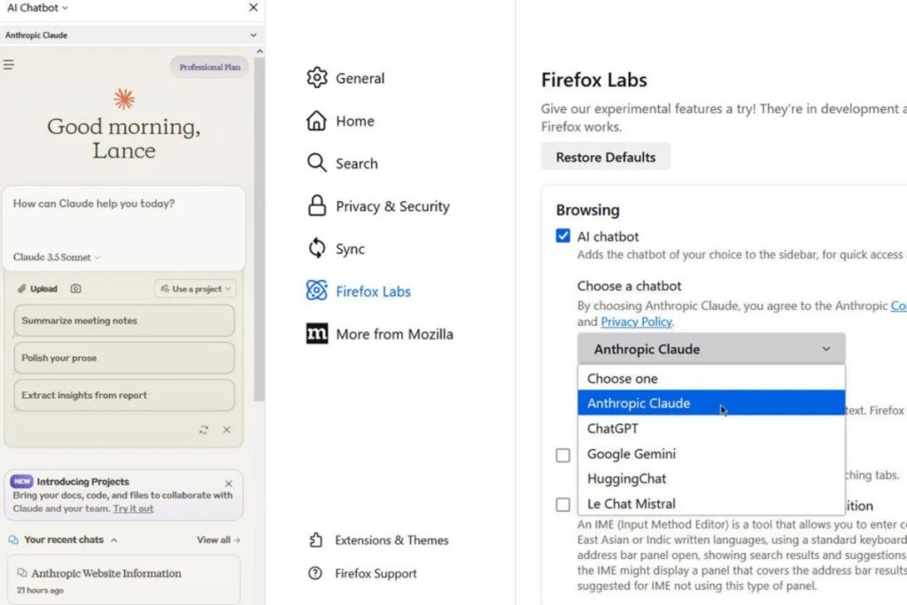 Штучний інтелект у Firefox 130