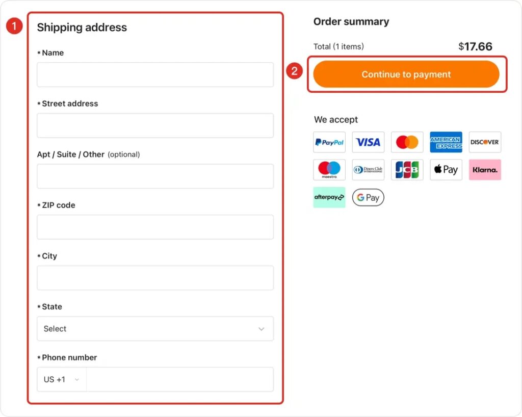 Замовлення на Temu, крок 2