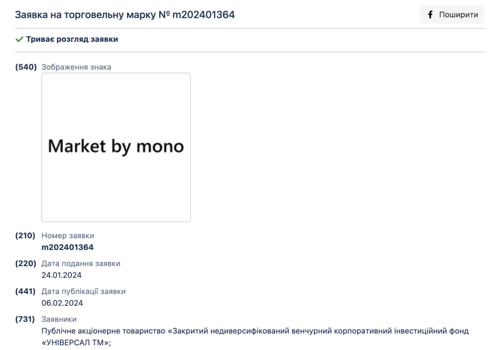 торгова марка market by mono