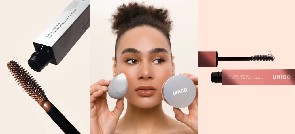 Unico туш пудра гель для брів