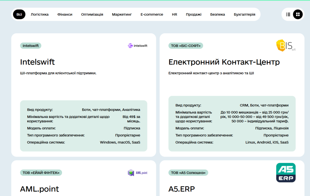 Маркетплейс цифрових рішень Diia.Business