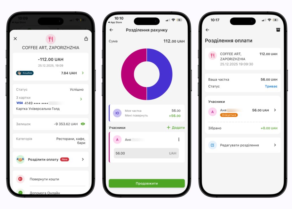 PryvatBank rozdilennia oplaty v Pryvat24 ПриватБанк запустив функцію розділення оплати з друзями