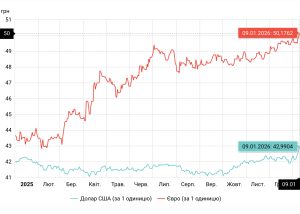 Офіційний євро вперше стрибнув за 50, долар вже по 43 гривні