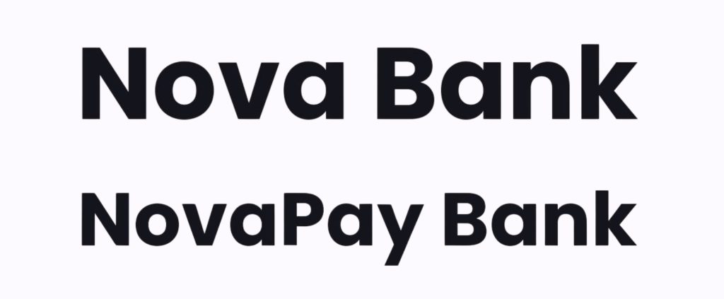 Nova Bank ta NovaPay Bank. Torhovi marky bank Novoi poshty Група компаній Нової пошти вже почала реєстрацію брендів під банк: Nova Bank і NovaPay Bank