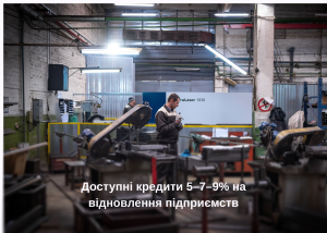 Бізнес, який постраждав від обстрілів, зможе отримати кредити під 0,1%